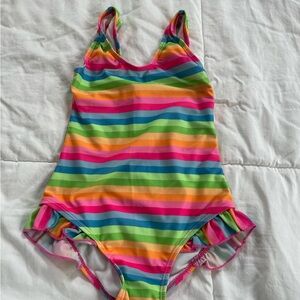 Flap Happy Girls Pink and Orange One Piece Swimsuit